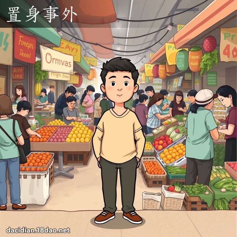 置身事外 - 國語大辭典配圖