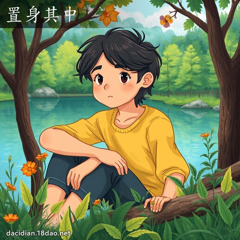 置身其中 - 国语大辞典配图