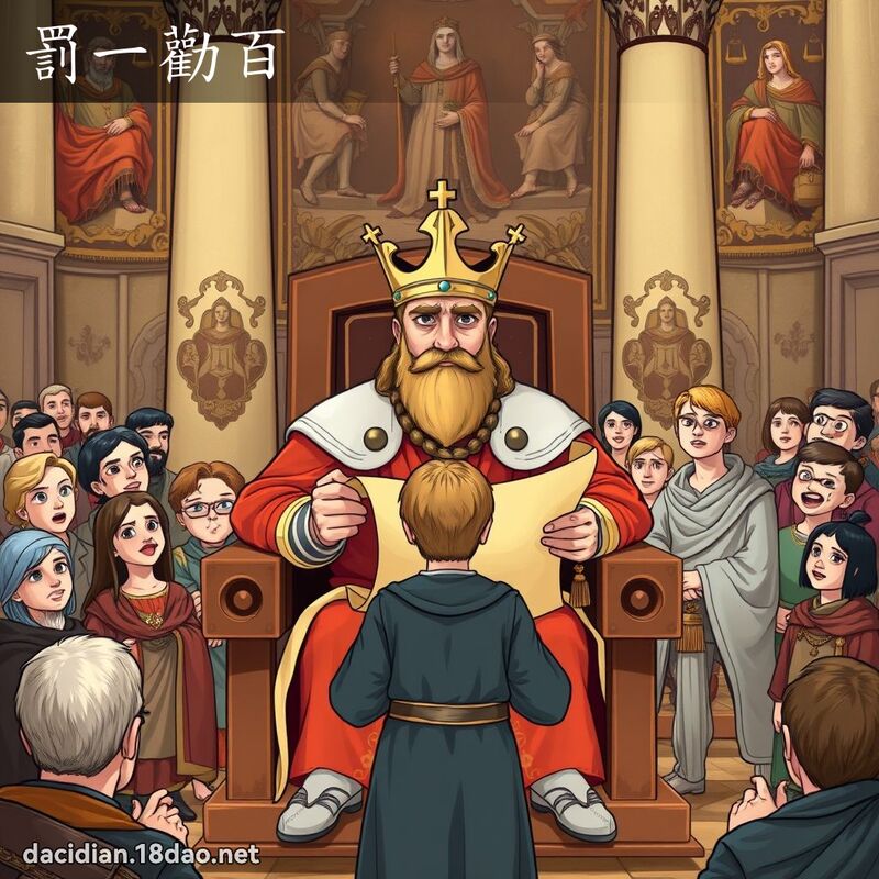 罰一勸百 - 國語大辭典配圖