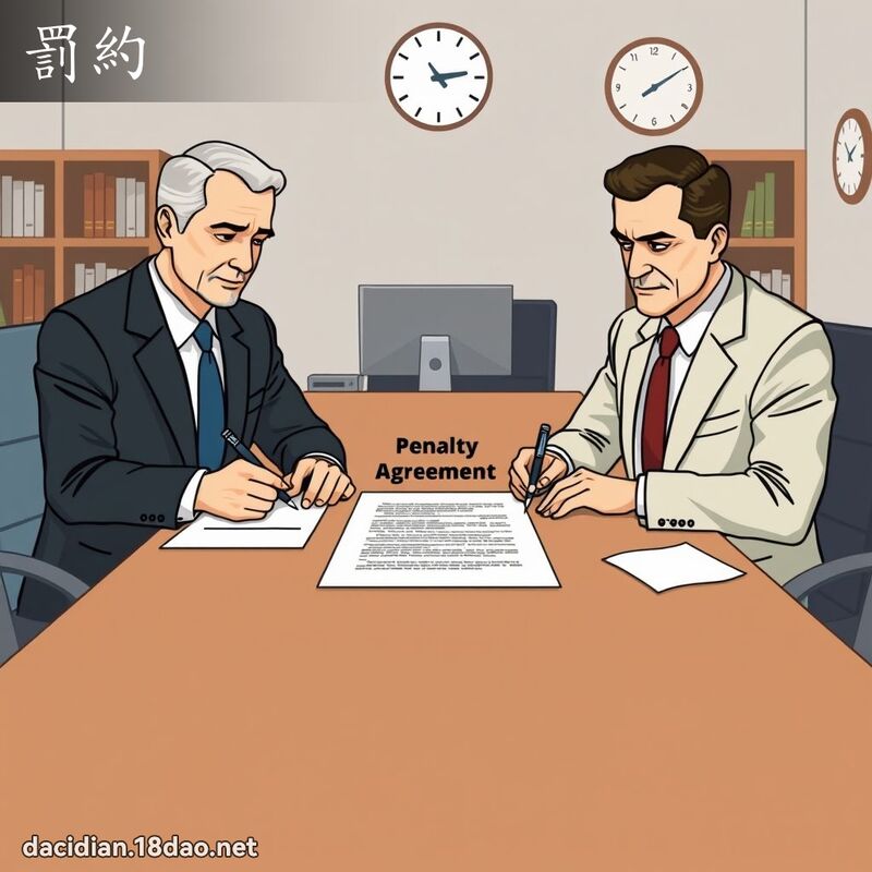 罚约 - 国语大辞典配图