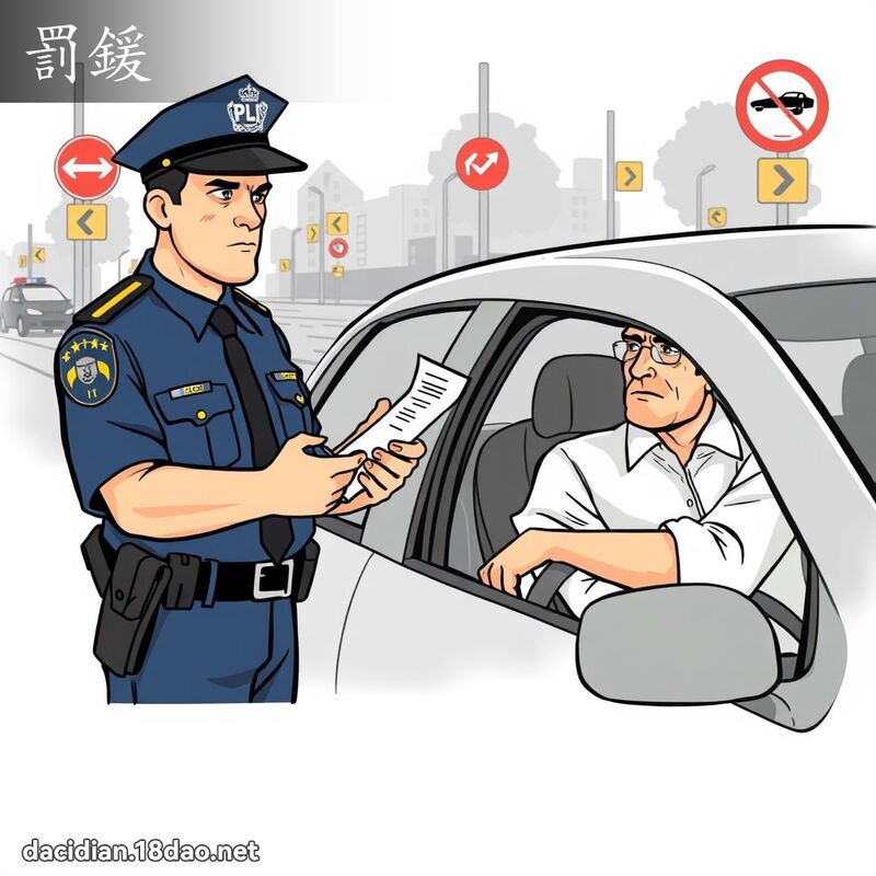 罰鍰 - 國語大辭典配圖