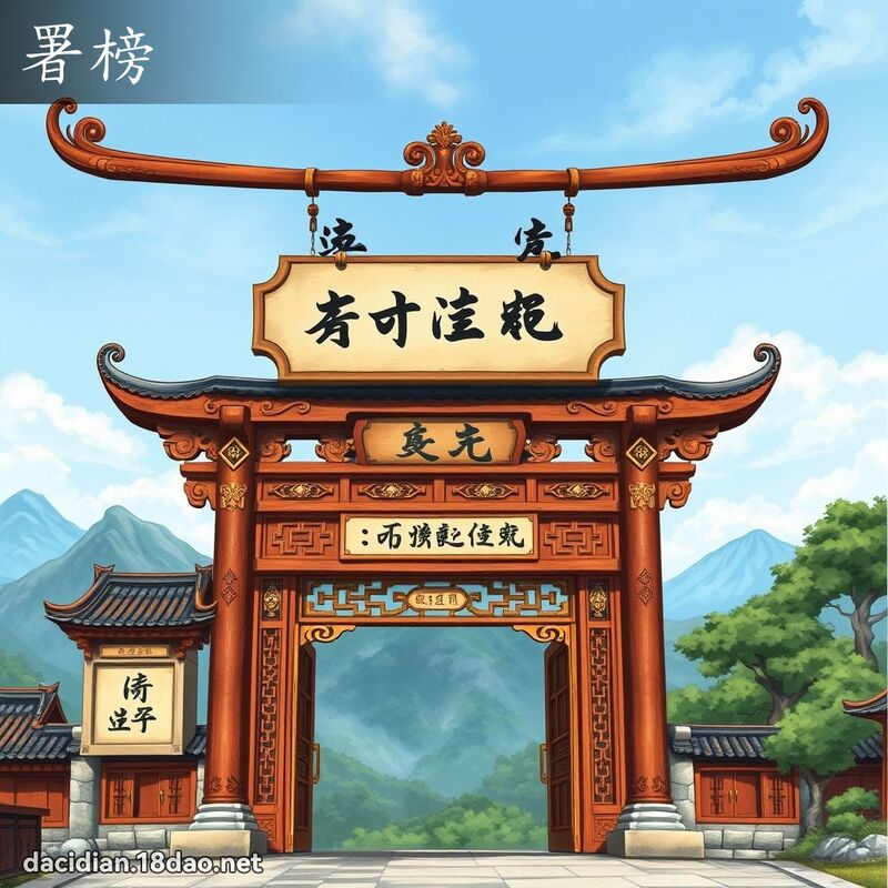 署榜 - 国语大辞典配图