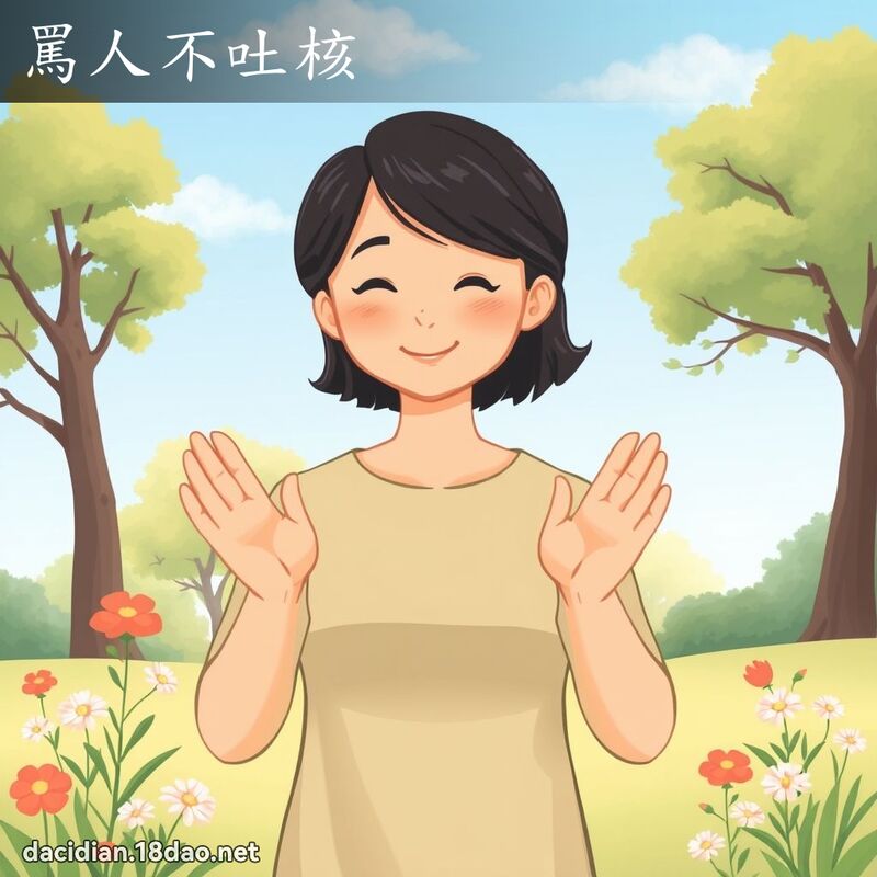骂人不吐核 - 国语大辞典配图
