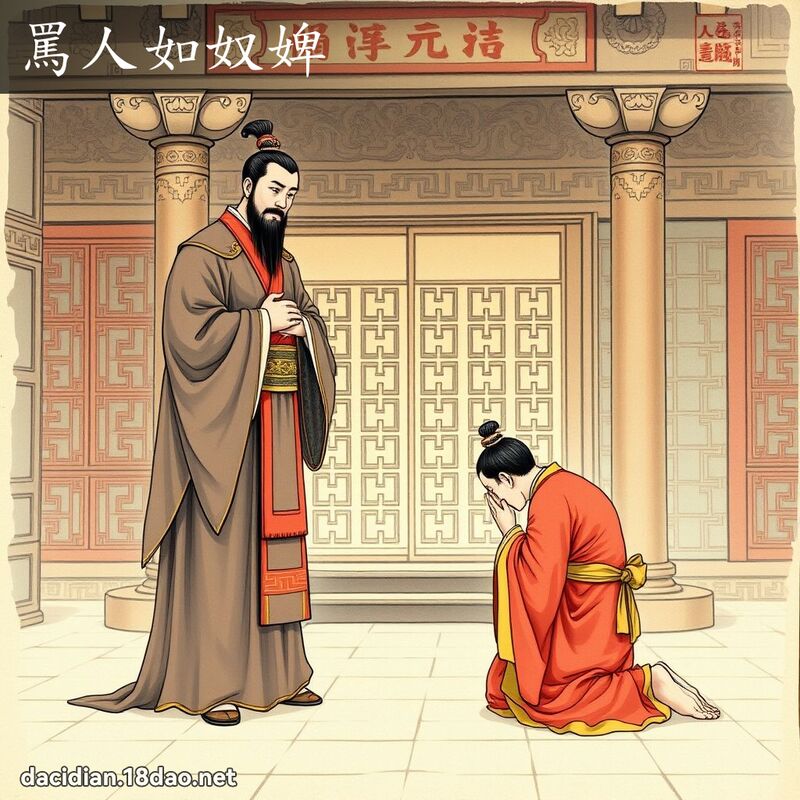 罵人如奴婢 - 國語大辭典配圖