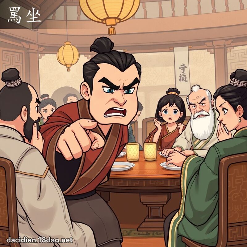 骂坐 - 国语大辞典配图
