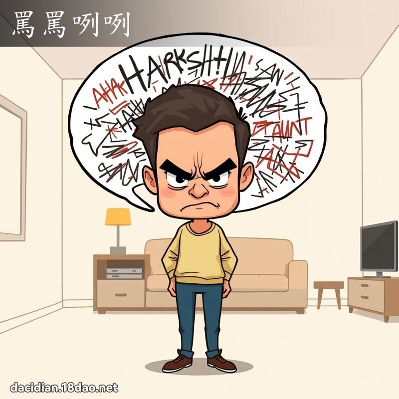 罵罵咧咧 - 國語大辭典配圖