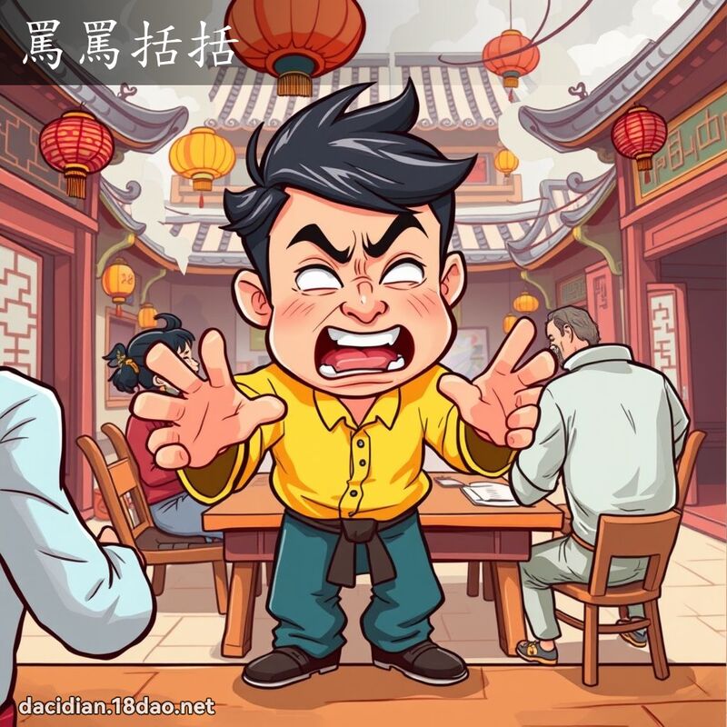 骂骂括括 - 国语大辞典配图