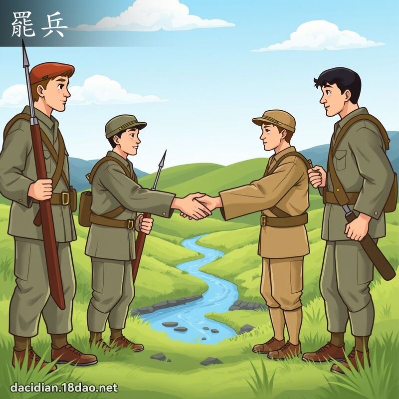 罷兵 - 國語大辭典配圖