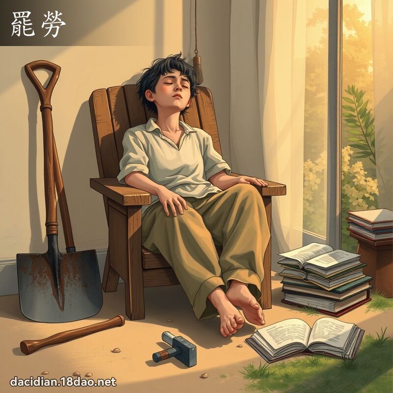 罢劳 - 国语大辞典配图