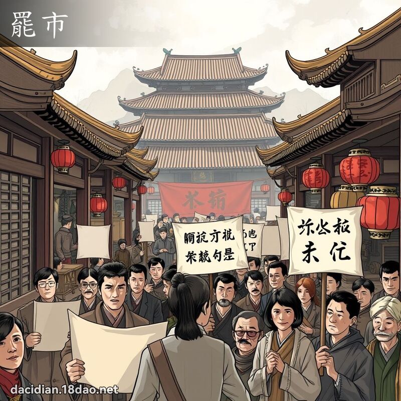 罢市 - 国语大辞典配图