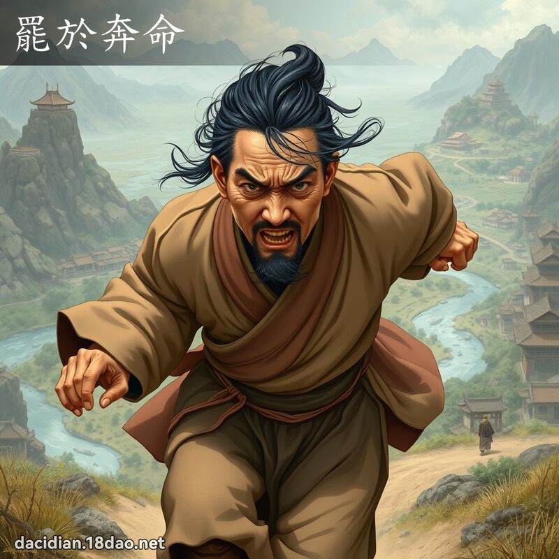 罢於奔命 - 国语大辞典配图