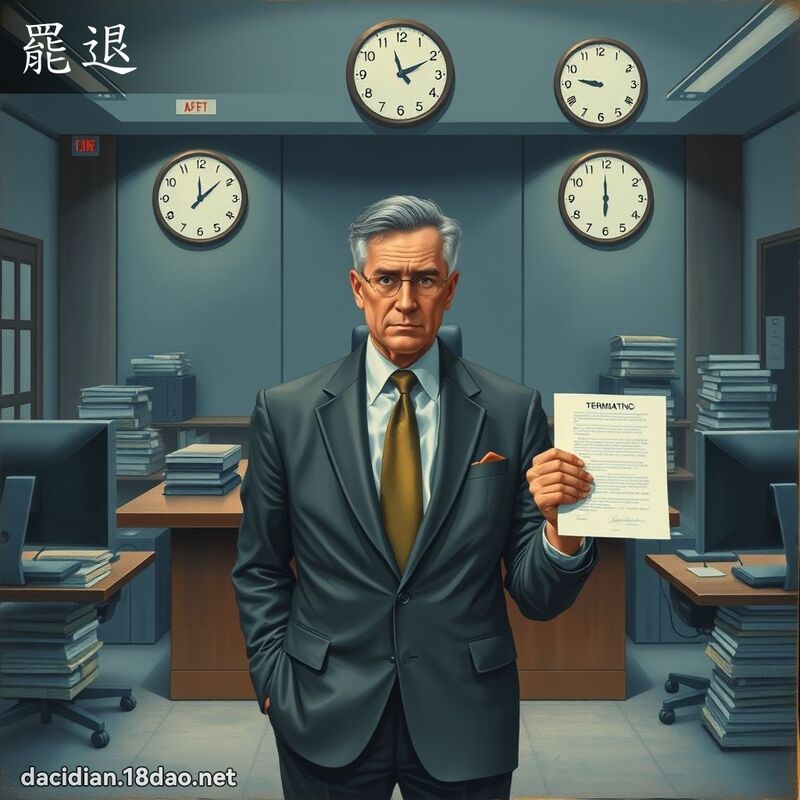 罢退 - 国语大辞典配图