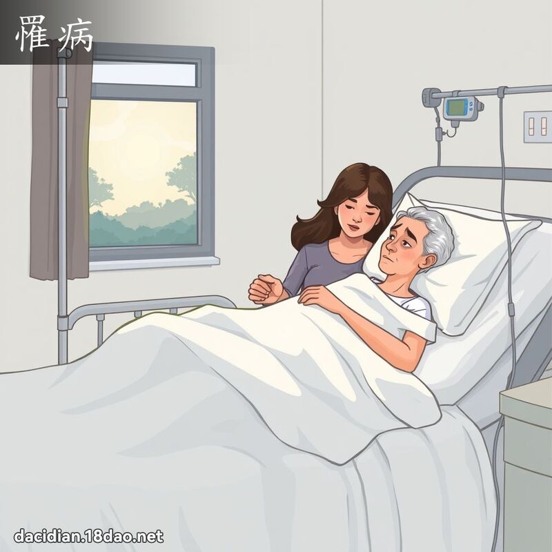 罹病 - 國語大辭典配圖