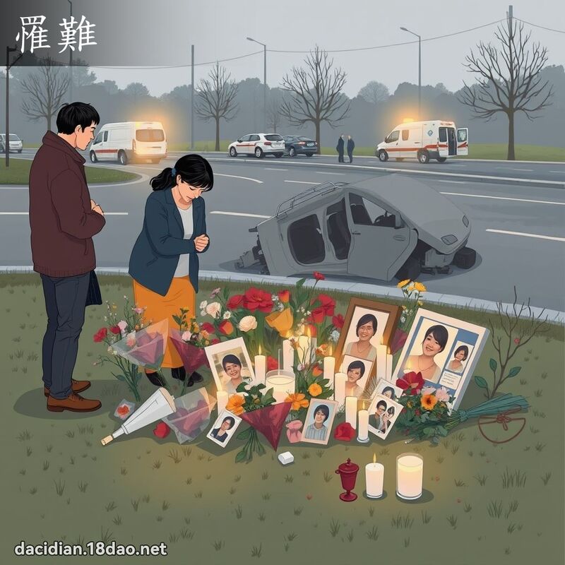 罹難 - 國語大辭典配圖