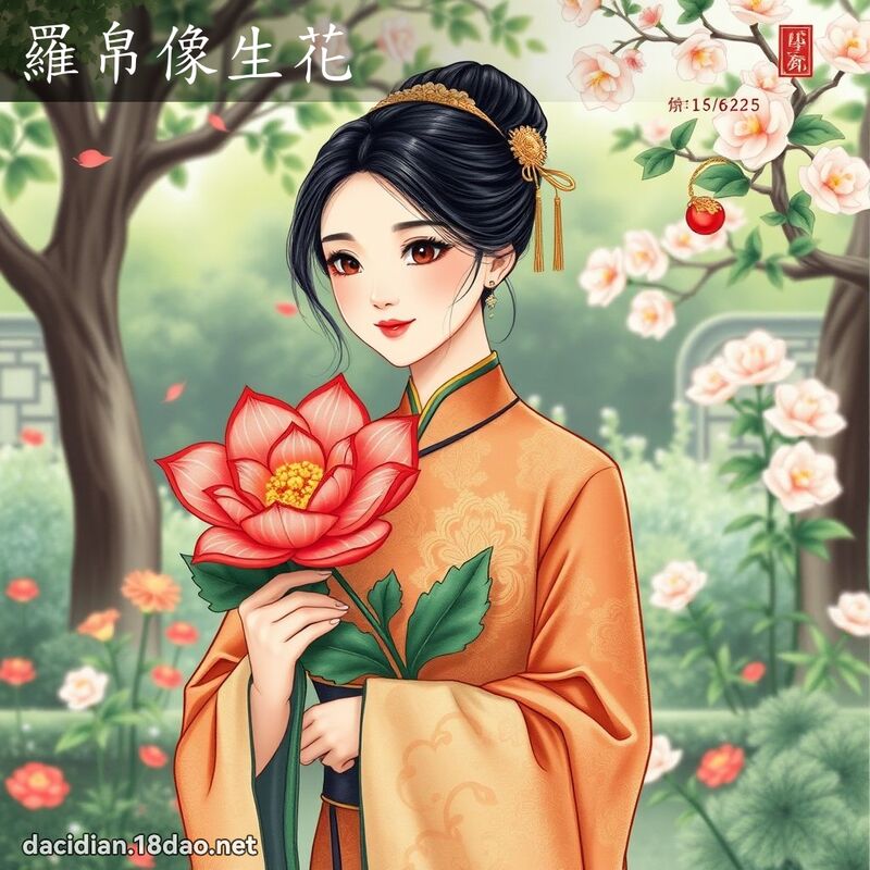 罗帛像生花 - 国语大辞典配图