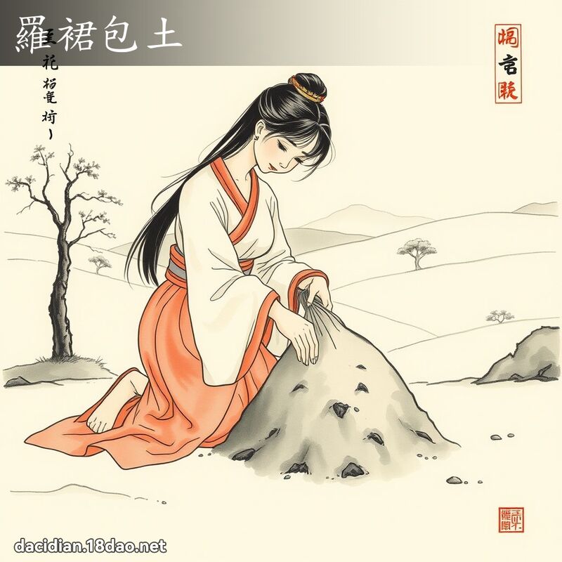 罗裙包土 - 国语大辞典配图