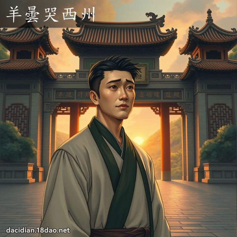 羊曇哭西州 - 国语大辞典配图