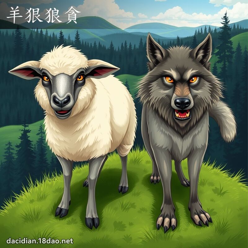 羊狠狼贪 - 国语大辞典配图