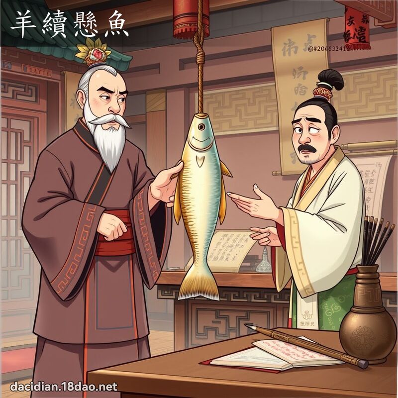 羊续悬鱼 - 国语大辞典配图
