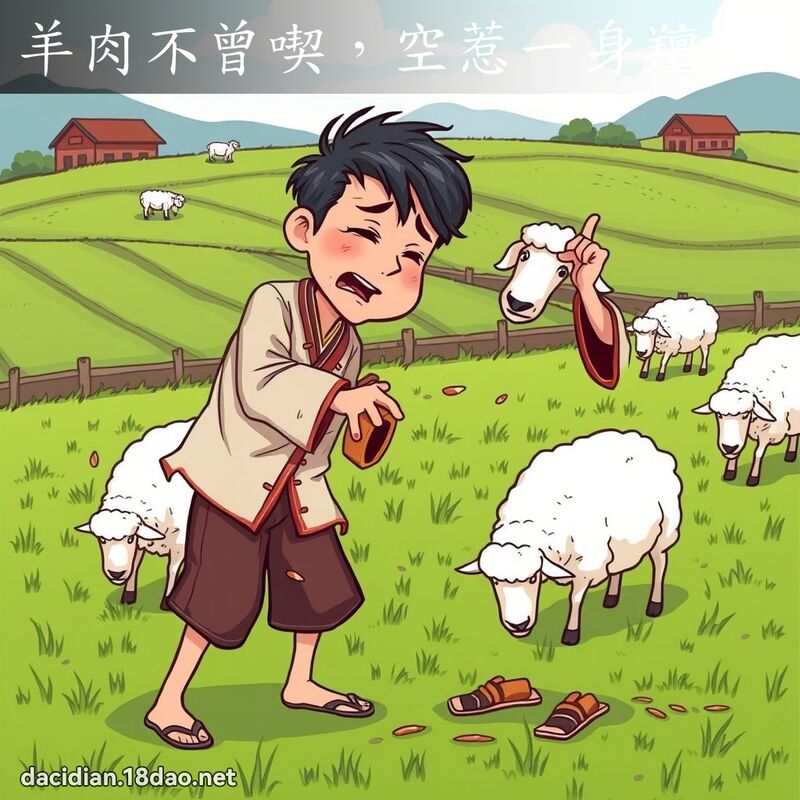 羊肉不曾喫，空惹一身羶 - 國語大辭典配圖