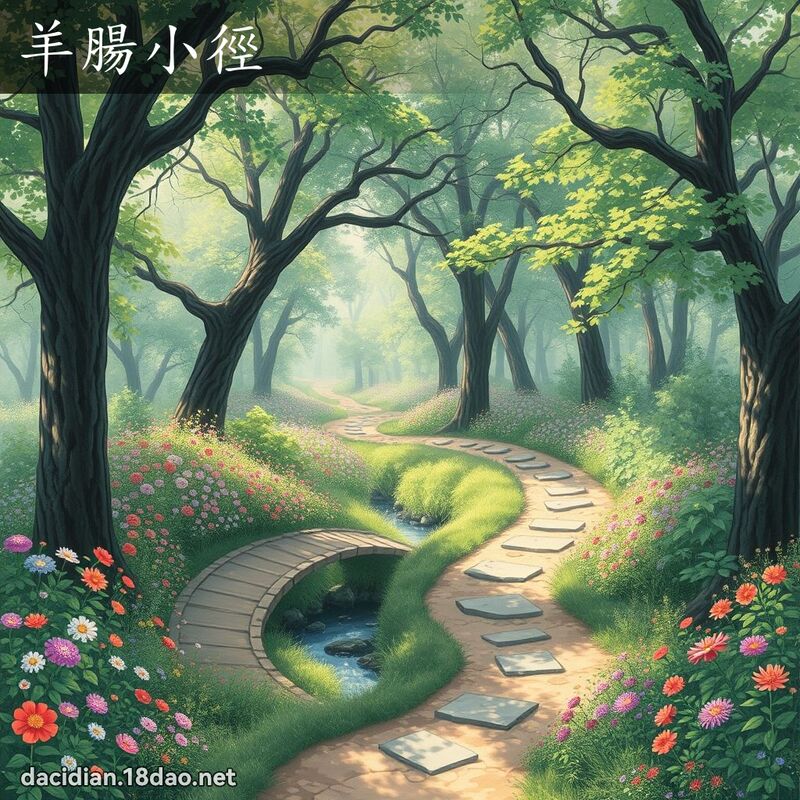 羊腸小徑 - 國語大辭典配圖