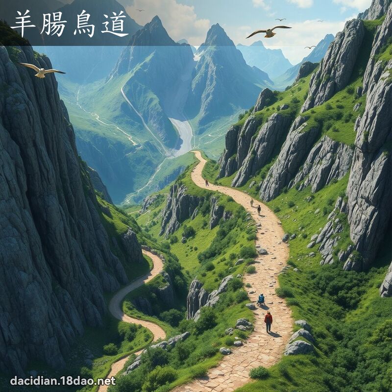 羊腸鳥道 - 國語大辭典配圖