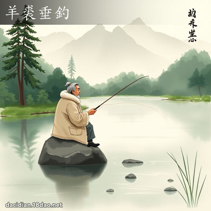 羊裘垂钓 - 国语大辞典配图