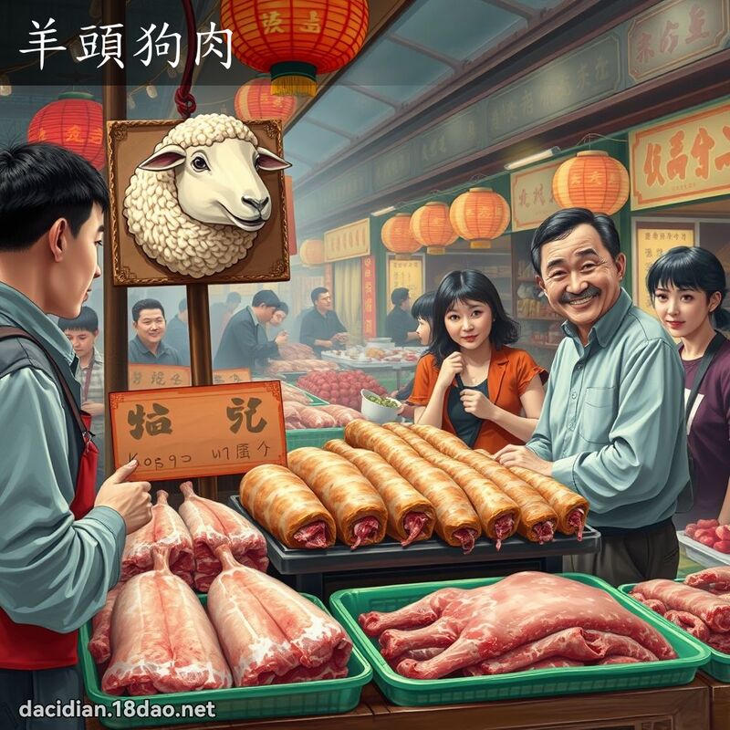 羊頭狗肉 - 國語大辭典配圖