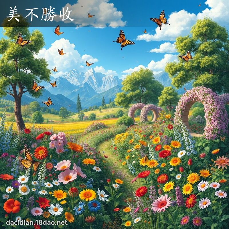 美不勝收 - 國語大辭典配圖