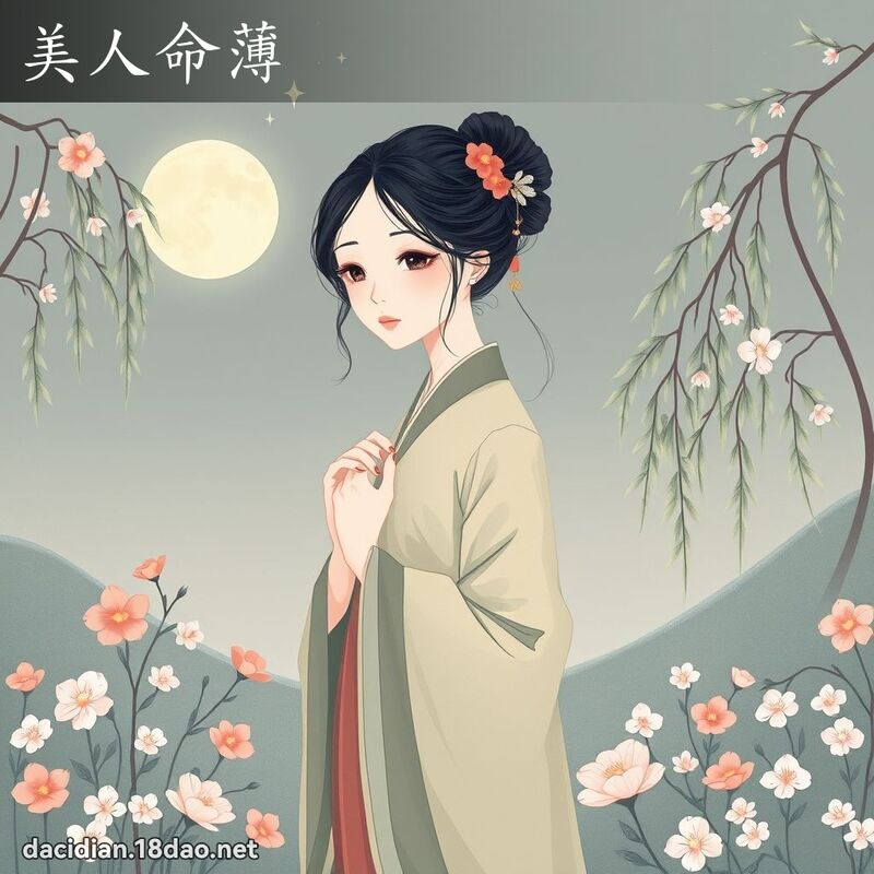 美人命薄 - 國語大辭典配圖