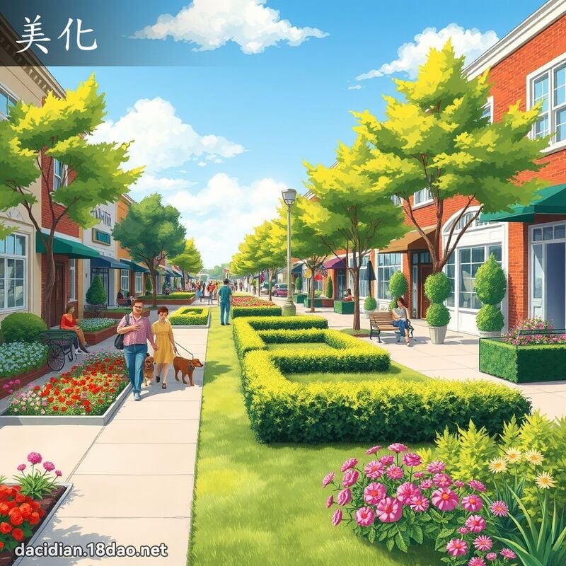 美化 - 國語大辭典配圖