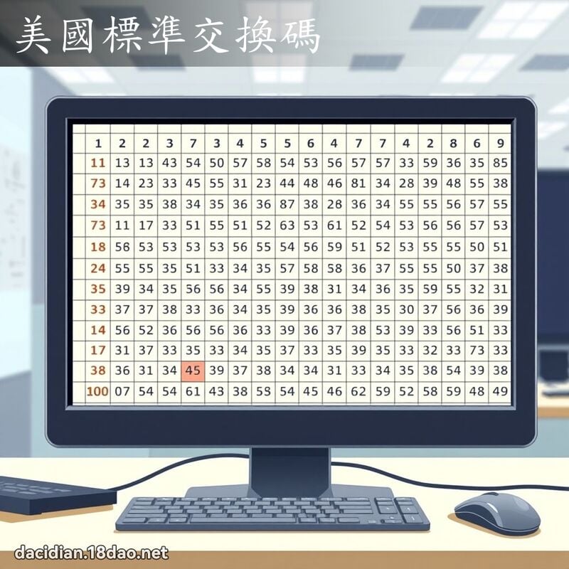 美国標准交换码 - 国语大辞典配图