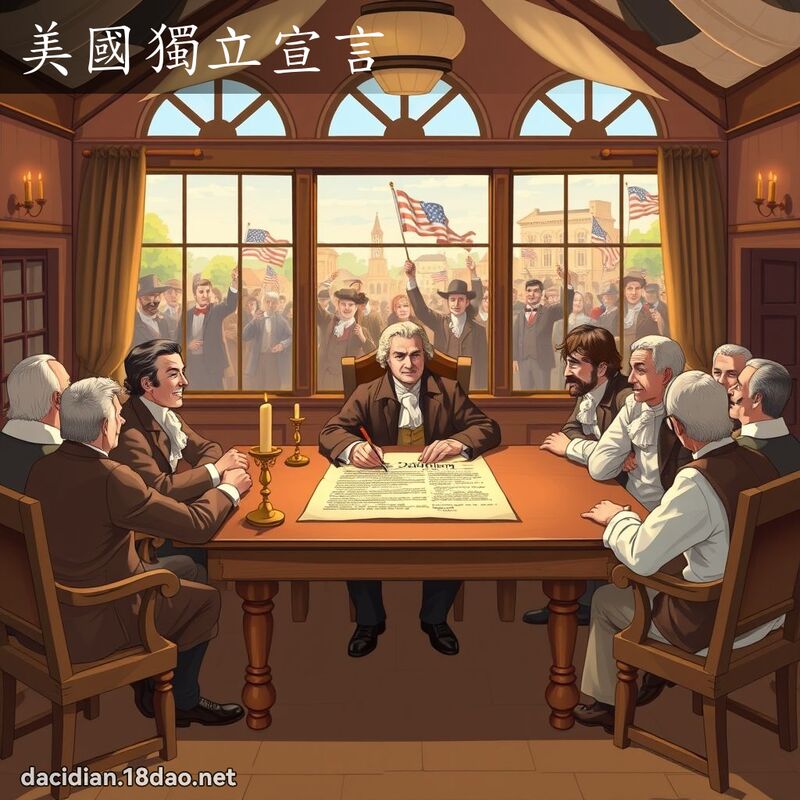 美国独立宣言 - 国语大辞典配图