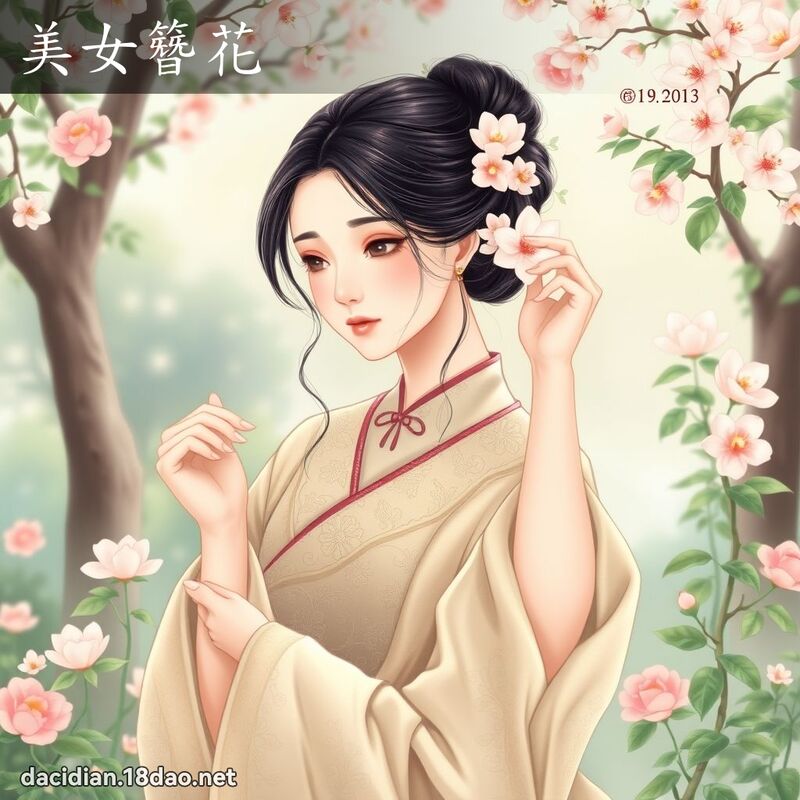 美女簪花 - 國語大辭典配圖