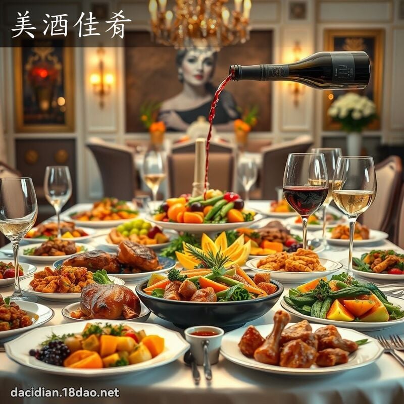 美酒佳肴 - 國語大辭典配圖