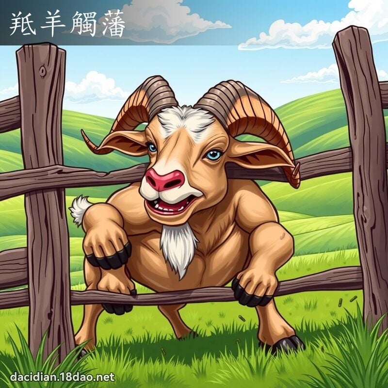 羝羊触藩 - 国语大辞典配图