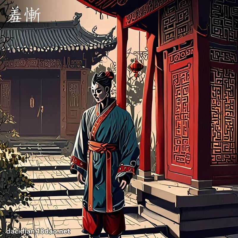 羞慚 - 國語大辭典配圖