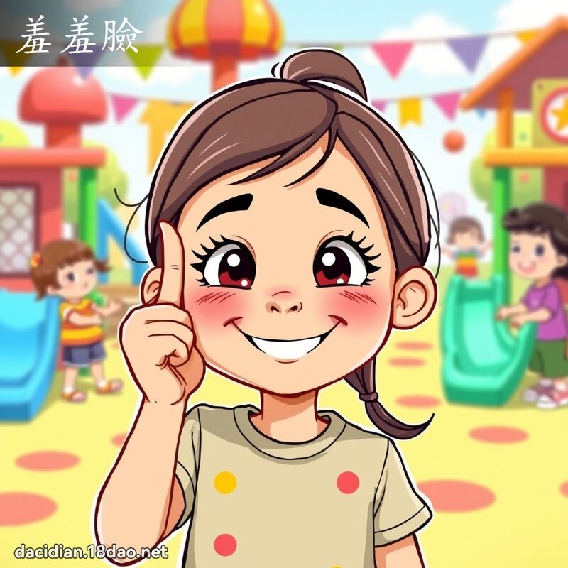 羞羞臉 - 國語大辭典配圖
