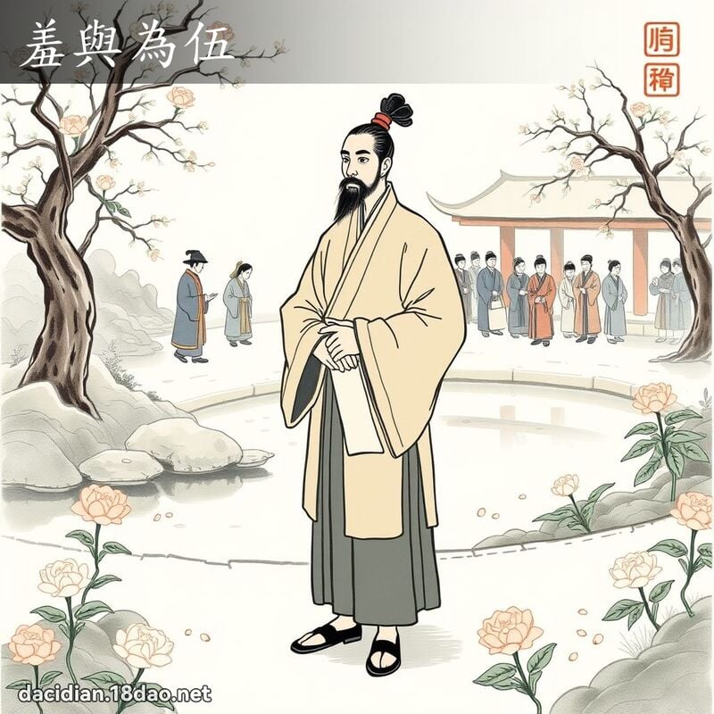 羞与为伍 - 国语大辞典配图