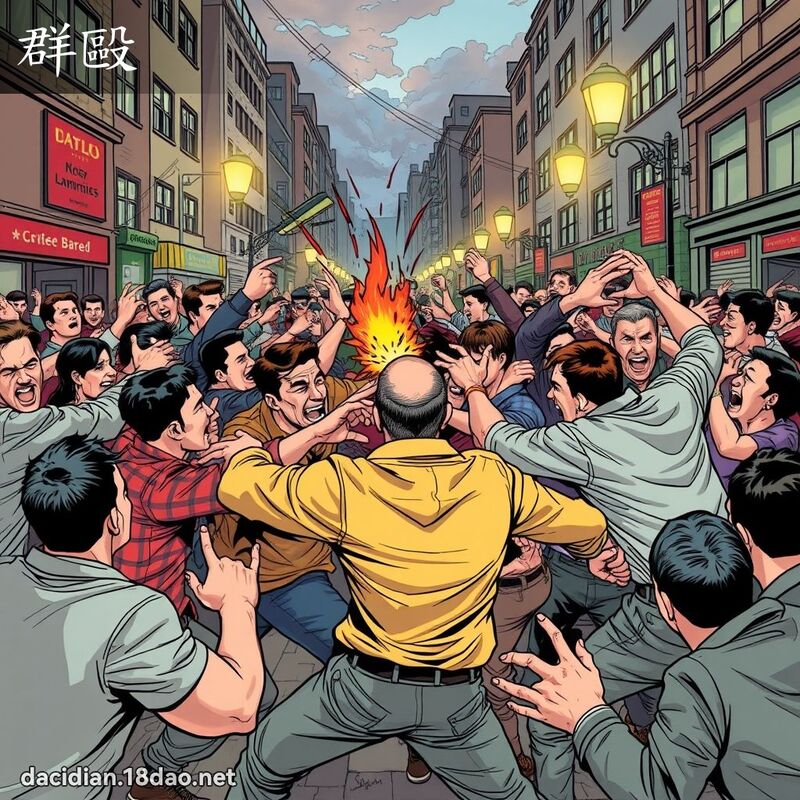 群殴 - 国语大辞典配图