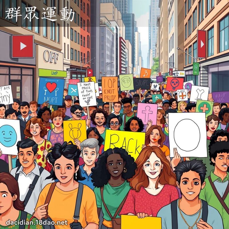 群眾运动 - 国语大辞典配图