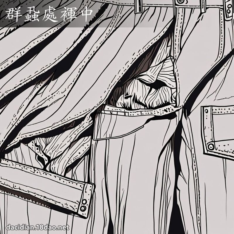 群蝨处褌中 - 国语大辞典配图