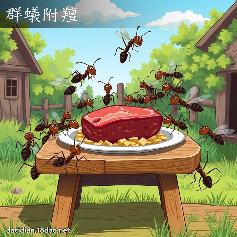 群蚁附羶 - 国语大辞典配图