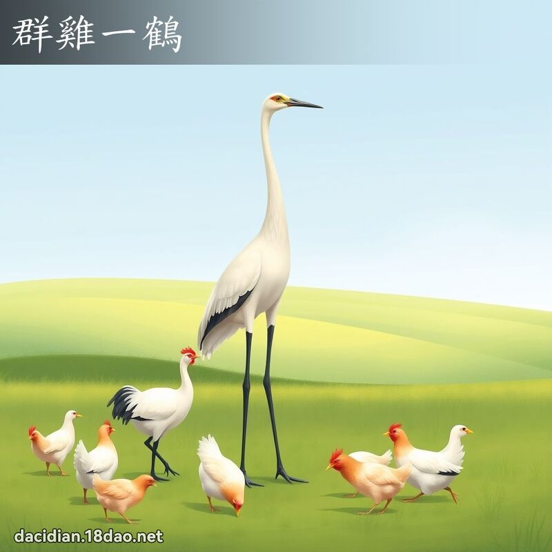 群雞一鶴 - 國語大辭典配圖