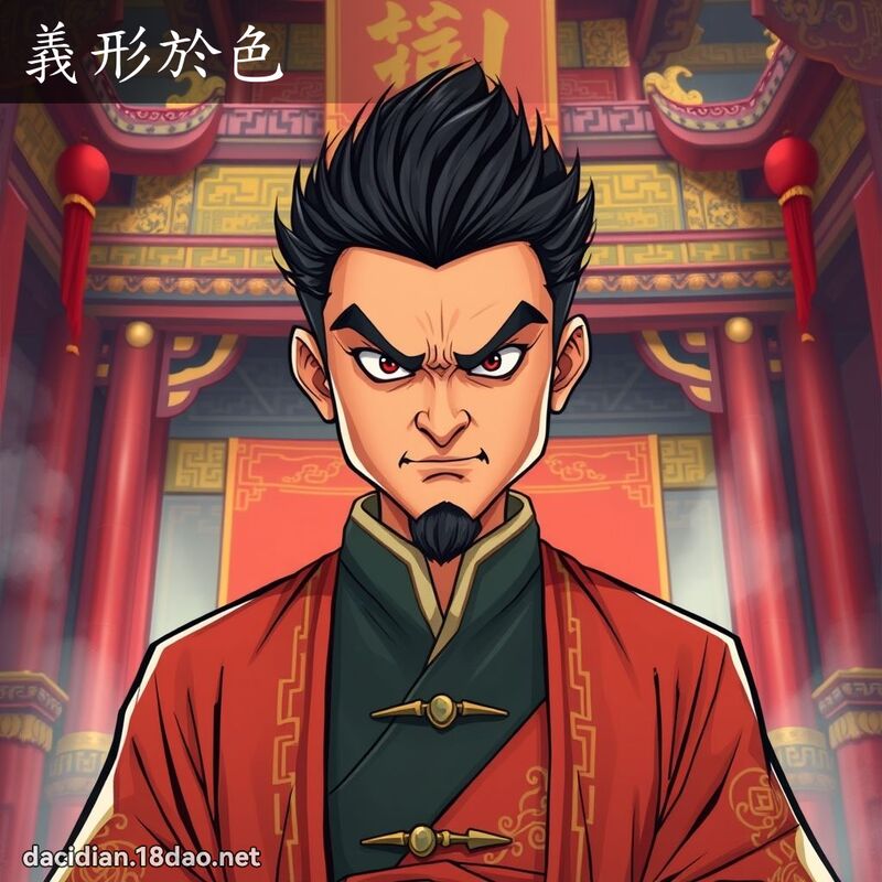 义形於色 - 国语大辞典配图