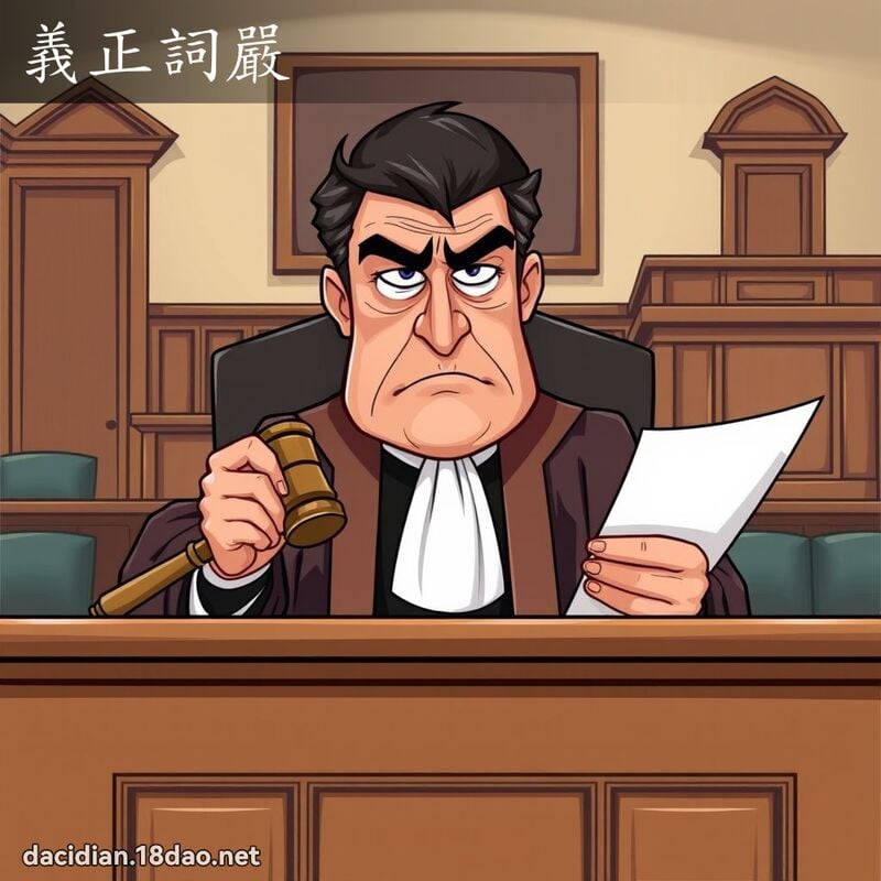 義正詞嚴 - 國語大辭典配圖
