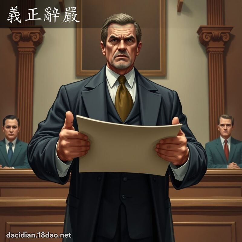 义正辞严 - 国语大辞典配图