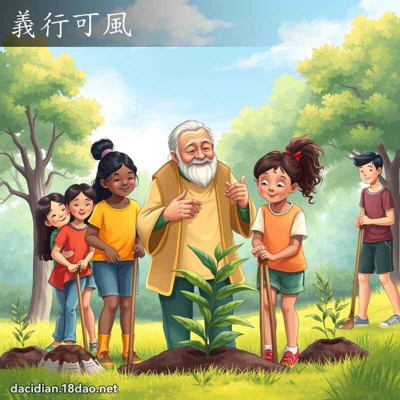 義行可風 - 國語大辭典配圖