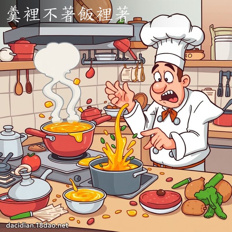 羹里不著饭里著 - 国语大辞典配图