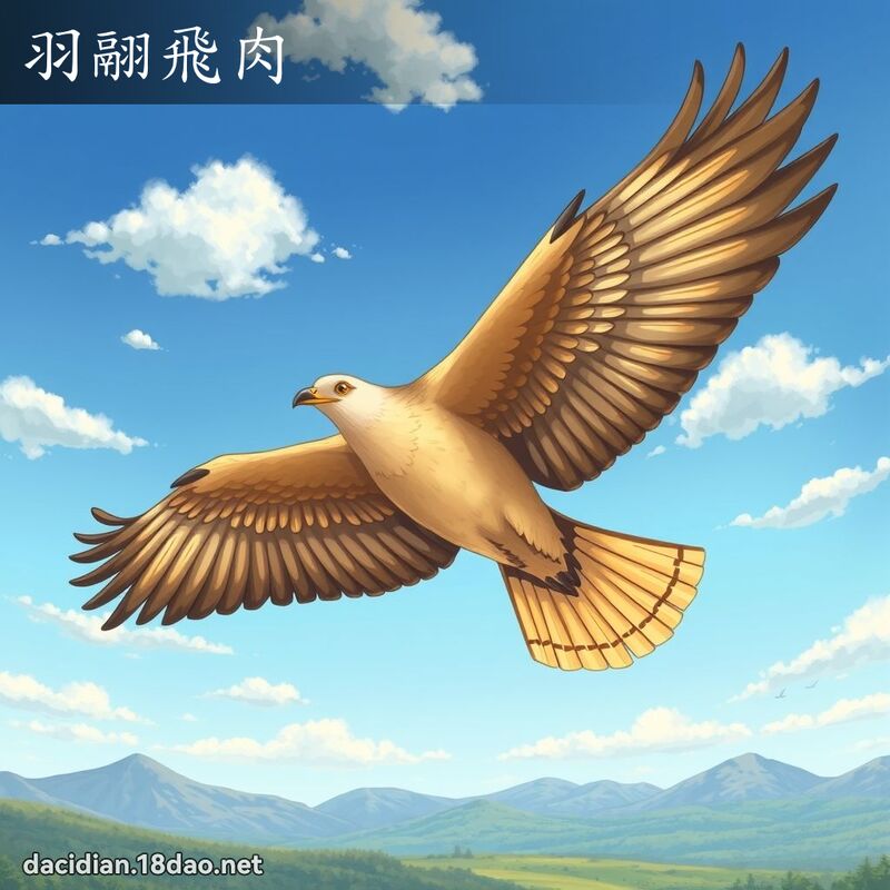 羽翮飞肉 - 国语大辞典配图